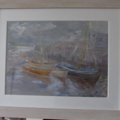 Painting of Boats in Spiddal. Check out our large selection of art for sale in Ireland by Irish artist with free delivery to your door