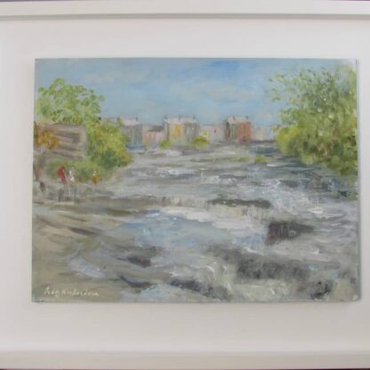 Landscape painting of Ennistymon Falls. Check out our large selection of Landscape art for sale in Ireland