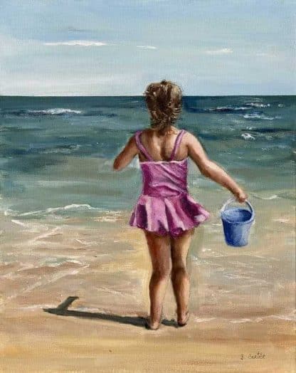 Artist Bernadette Carter paints landscapes and seascapes, portraits that evoke a sense of warmth and intimacy and often feature children