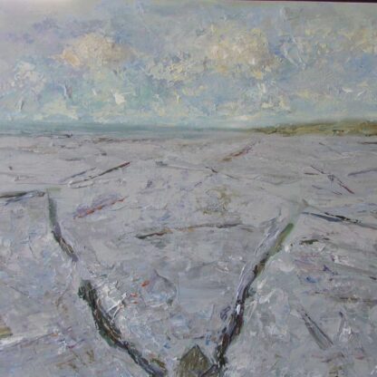 Landscape abstract painting of the Burren. Check out our large selection of landscape art for sale in Ireland