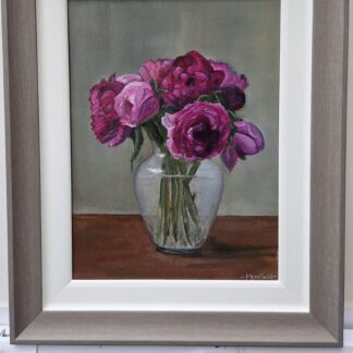 Painting of peonies in a Jar for sale. Check out our large selection of paintings of flowers for sale with worldwide delivery