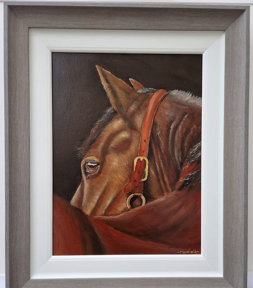 irish painting, oil on canvas, equine.