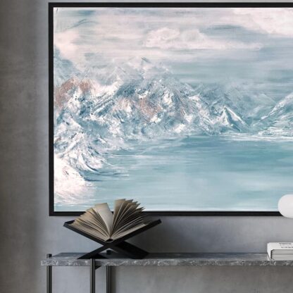 Landscape painting of Mountain View inspired by mountains in North Austria. Check out our large selection of art for sale