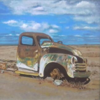 Original painting oils on board painting of rusty old pick up truck. Check out more of our art for sale on Ireland's largest art gallery