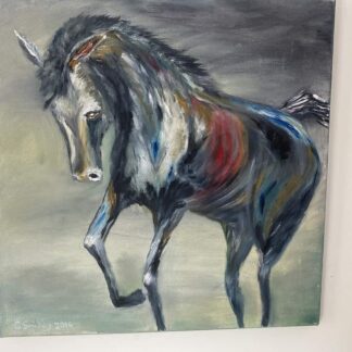 Horse of fire - Equine painting by Irish artist