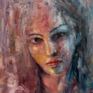 Figurative painting of a woman oil on canvas