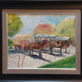 Original painting of Horse and Carriages in Killarney Co. Kerry. Check out more of paintings for sale on art4you.ie