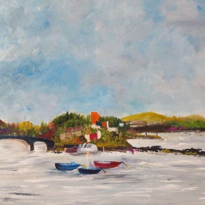 Original oil painting en plein air of Wexford Harbour. Check out our large selection of Irish art for sale