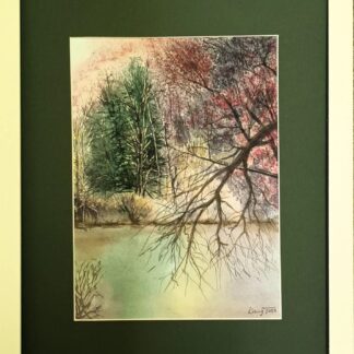 Landscape painting of Ireland for sale. Enchanting lake surrounded by colourful trees. Check out more of our landscape paintings for sale