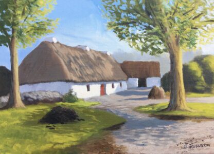 Painting of Cottages at Bunratty is a celebration of the beauty of Ireland. A perfect gift for the art lover in your life.