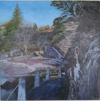 Painting of The small beach at the heart of beautiful Glandore, West Cork.