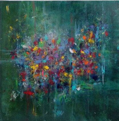 Plant-Based (60cm).This is a compelling original abstract artwork that will make a beautiful addition to your home or office.