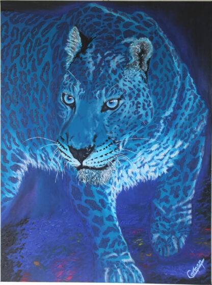 Unleash the Power of the Wild: Own a Stunning Painting of a Majestic Leopard .Bring the raw beauty and untamed spirit of nature into your home