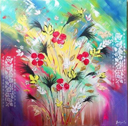 Emotions of Flowers: Original Floral Painting"Indulge in the captivating allure of "Emotions of Flowers," an original floral painting