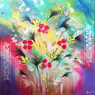 Emotions of Flowers: Original Floral Painting"Indulge in the captivating allure of "Emotions of Flowers," an original floral painting