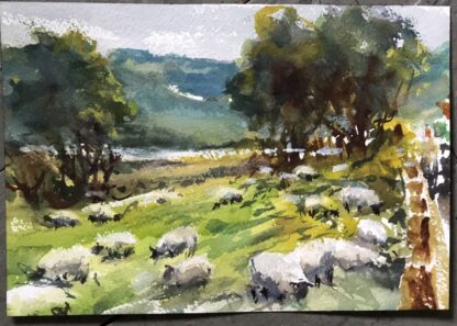 Landscape Print Sheep at Glendalough