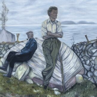 "Original Irish Oil Painting for Sale: Fishermen During the Break" This captivating artwork offers a glimpse into the daily lives of fishermen during a moment of respite. Painted in rich, vibrant oils, the scene captures the authenticity and rugged beauty of Irish coastal life. As the fishermen pause from their work, the painting invites viewers to share in their world, evoking a sense of camaraderie and connection to the sea. With its meticulous attention to detail and atmospheric rendering, this original Irish oil painting is a timeless tribute to the resilience and spirit of Ireland's fishing communities