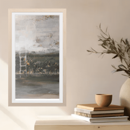 Liffey River with this captivating mixed media artwork, now available for sale. Inspired by the beauty of the river passing through everyday life, this piece captures the essence of its serene presence.