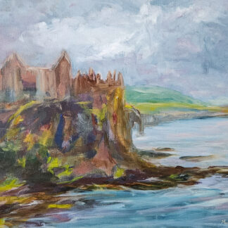 Painting of Dun luce Castle