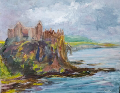 Painting of Dun luce Castle