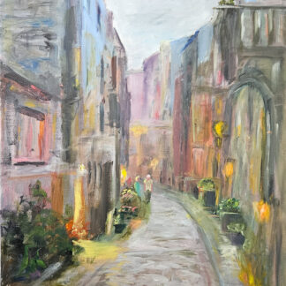 Painting Italian street scene