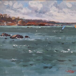 Original Irish Seascape painting - (view from Killiney Hill) 