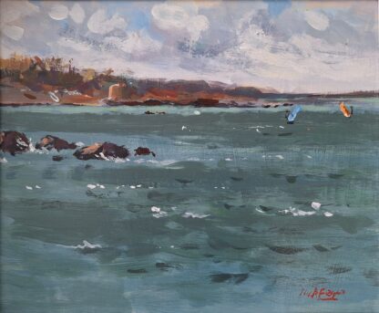 Original Irish Seascape painting - (view from Killiney Hill) 