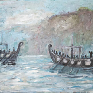 Painting of Vikings on the Boyne