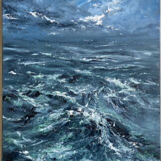 Original Oil Seascape on Deep Canvas" Immerse yourself in the tranquil beauty of the ocean with our stunning original oil seascape painting, expertly crafted on deep canvas