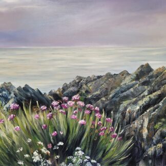 This painting depicts the beautiful rock formations to be seen at Clogherhead Co Louth, Ireland. Check out our large selection of art