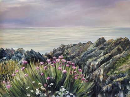 This painting depicts the beautiful rock formations to be seen at Clogherhead Co Louth, Ireland. Check out our large selection of art