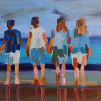 Family 2, acrylic figurative painting on canvas panel