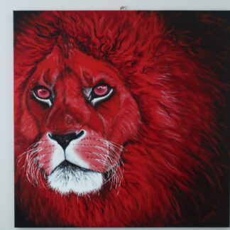 Original painting of a red lion offers a bold and unique interpretation of the majestic animal. Check out more of animal paintings