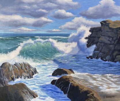 Original seascape painting, inspired by Ireland’s breathtaking Wild Atlantic Way, for sale