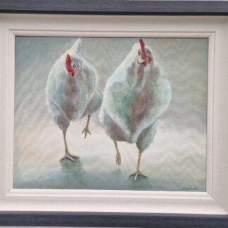 Painting of two hens for sale