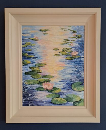 Painting of a Lily Pond at Sunrise