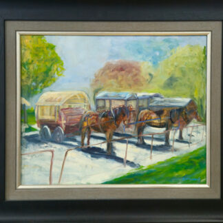 Original painting of Horse and Carriages in Killarney Co. Kerry.