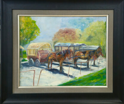 Original painting of Horse and Carriages in Killarney Co. Kerry.