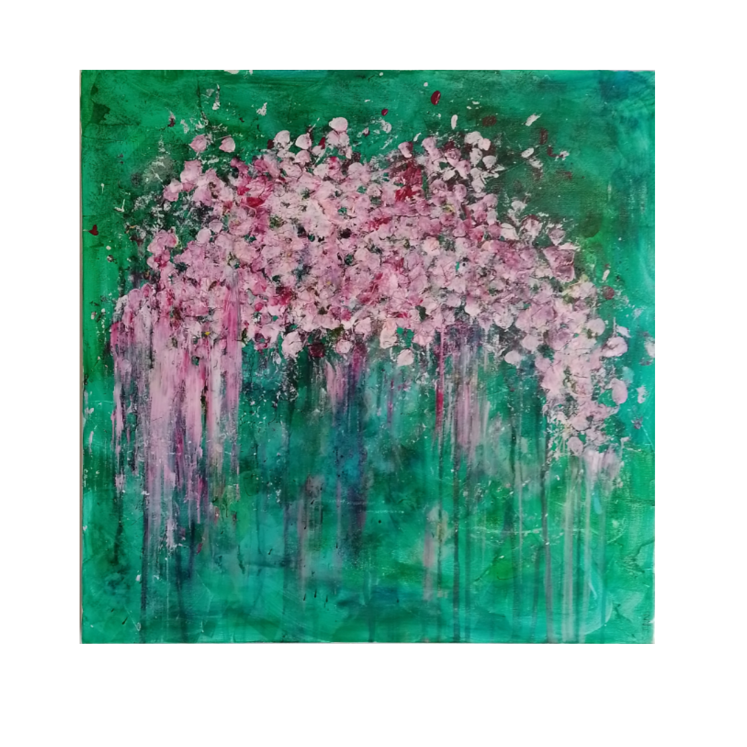 abstract floral painting