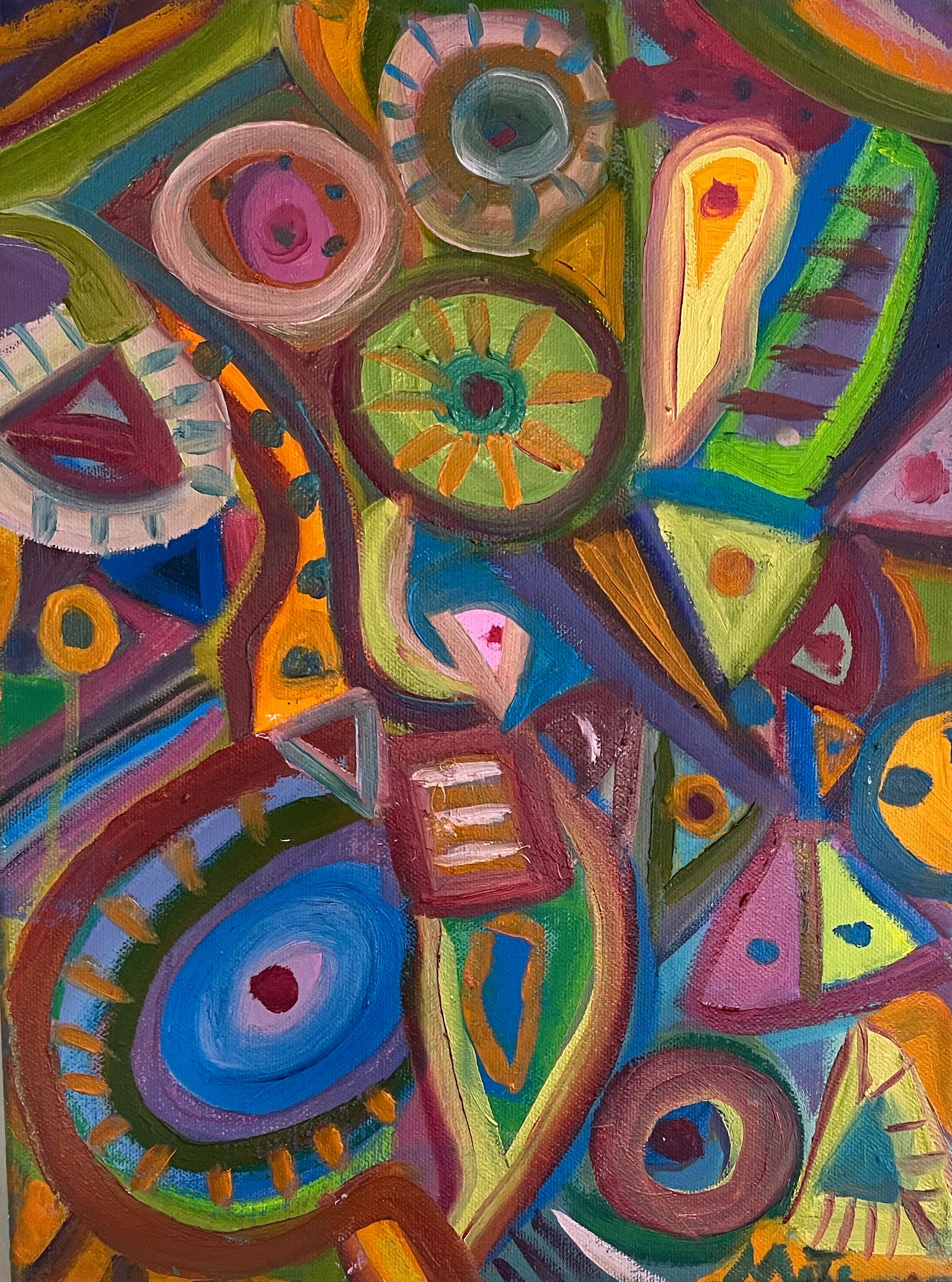 Abstract painting oil on Canvas